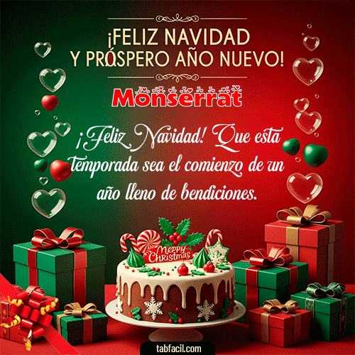 Feliz Navidad Monserrat GIF