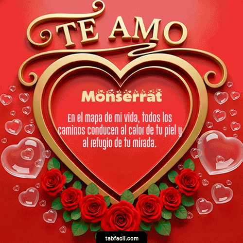 GIF Animado de Feliz Dia Amor para Monserrat - Te Amo