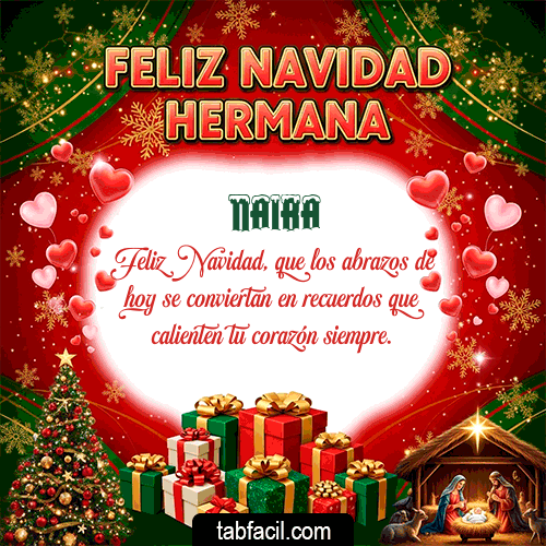 GIF de Naira - Feliz Navidad Hermana