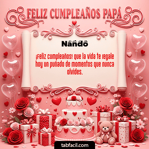GIF Animado de Feliz Cumpleaños para Nando - Feliz Cumpleaños Papá