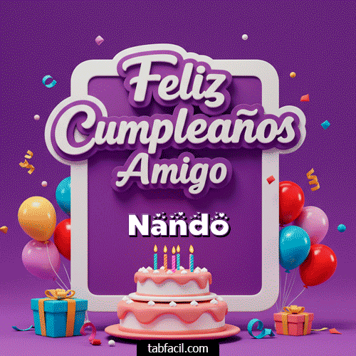 GIF Animado de Feliz Cumpleaños para Nando - 🥂 Feliz Cumpleaños Amigo