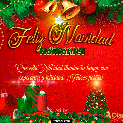 GIF Animado de Feliz Navidad para Nathaniel - Feliz Navidad