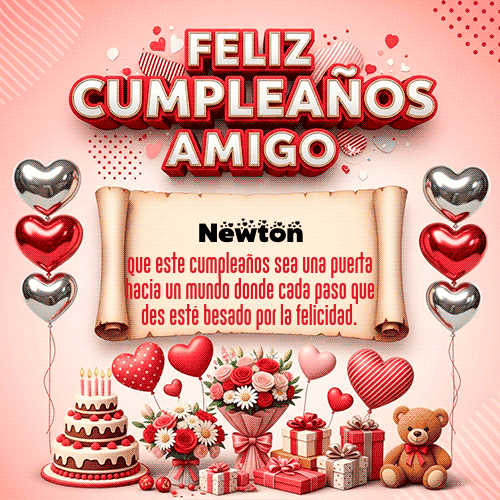 Feliz Cumpleaños Newton GIF