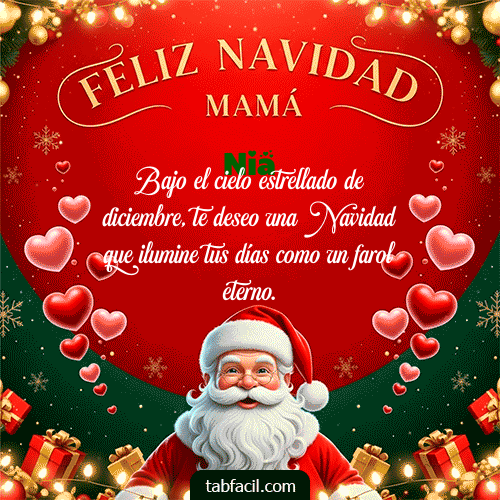 Ver GIF de Feliz Navidad Mamá GIF de Nia - Feliz Navidad Mamá