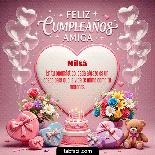 GIF Animado de Feliz Cumpleaños para Nilsa - Feliz Cumpleaños Amiga