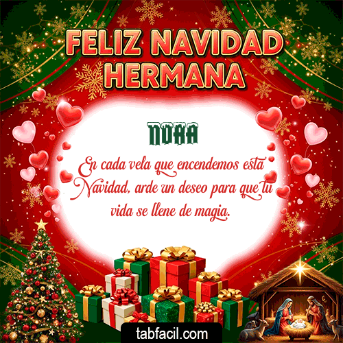 GIF de Nora - Feliz Navidad Hermana