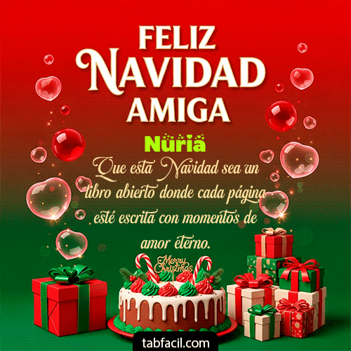 GIF Animado de Feliz Navidad para Nuria - Feliz Navidad Amiga
