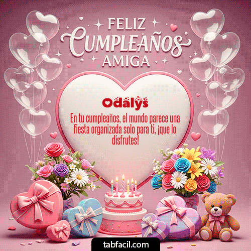 GIF de Odalys - Feliz Cumpleaños Amiga