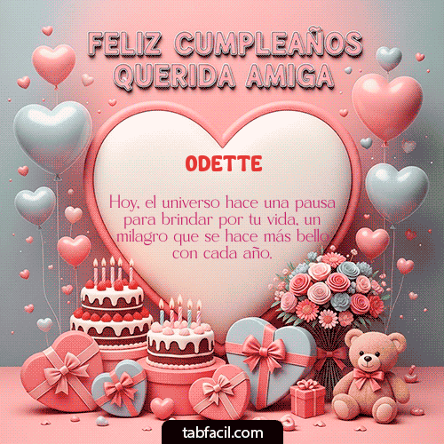 GIF de Odette - Feliz Cumpleaños Querida Amiga!!