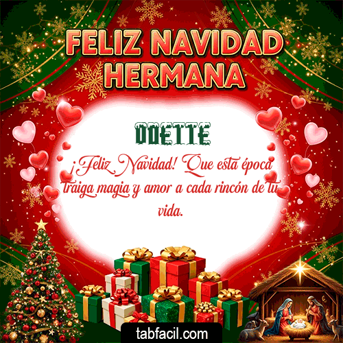 GIF de Odette - Feliz Navidad Hermana
