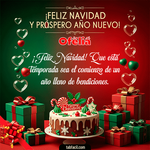 GIF de Ofelia - Feliz Navidad y Próspero Año Nuevo