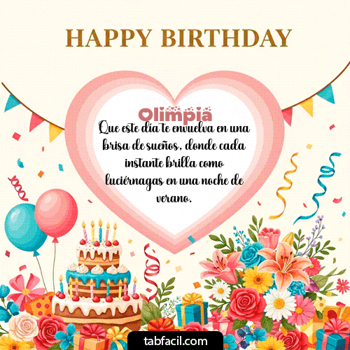 GIF de Olimpia - Happy BirthDay Friend!