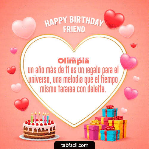 GIF de Olimpia - Happy Birthday Friend