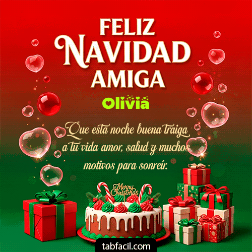 GIF de Olivia - Feliz Navidad Amiga