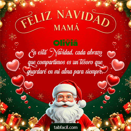 GIF de Olivia - Feliz Navidad Mamá