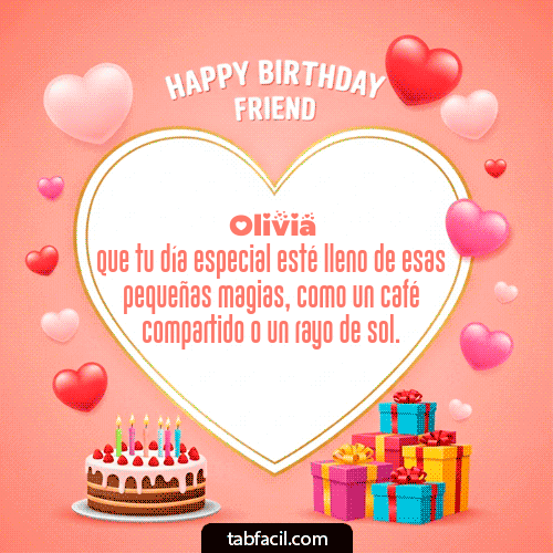GIF de Olivia - Happy Birthday Friend