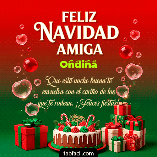 GIF de Ondina - Feliz Navidad Amiga