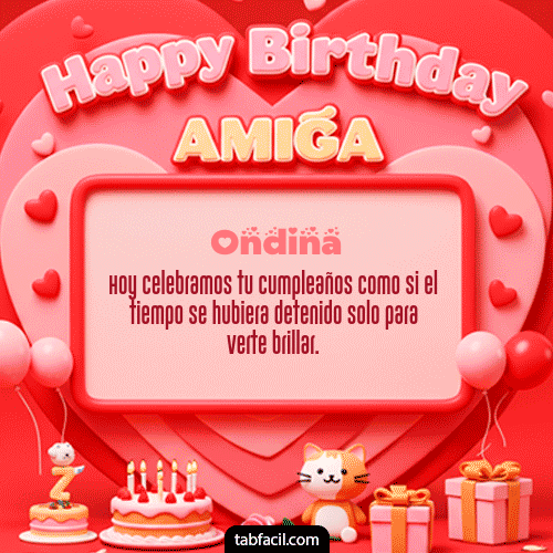 GIF de Ondina - 🍰 Happy BirthDay Amiga