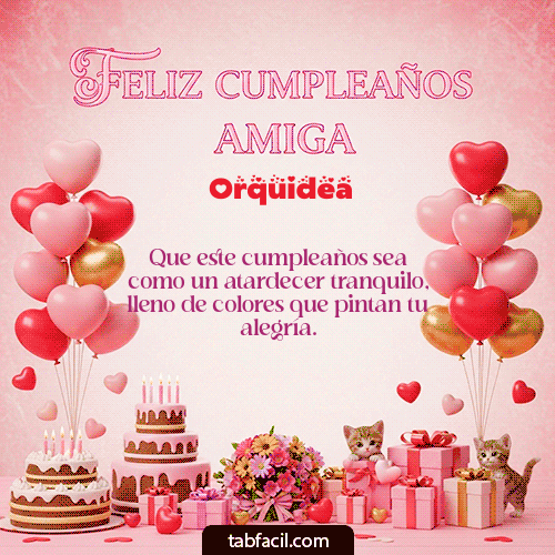 GIF de Orquidea - Feliz Cumpleaños Amiga