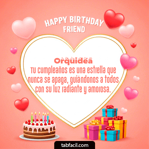 GIF de Orquidea - Happy Birthday Friend