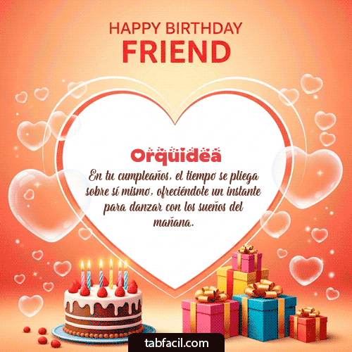 GIF de Orquidea - Happy Birthday Friend