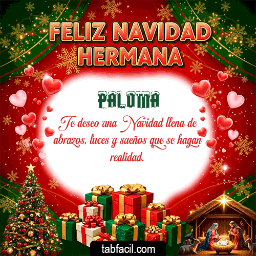 GIF de Paloma - Feliz Navidad Hermana