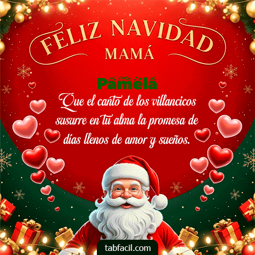GIF Animado de Feliz Navidad para Pamela - Feliz Navidad Mamá