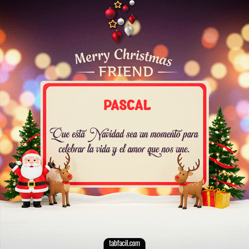 GIF Animado de Feliz Navidad para Pascal - Merry Christmas Friend