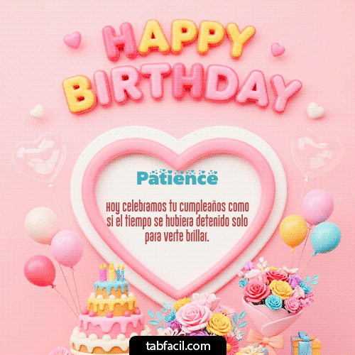 Feliz Cumpleaños Patience GIF