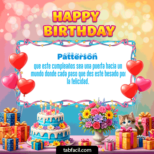 GIF Animado de Feliz Cumpleaños para Patterson - Happy BirthDay