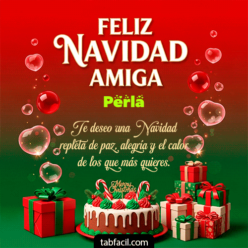 GIF de Perla - Feliz Navidad Amiga