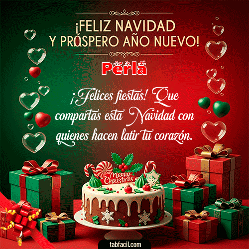 GIF de Perla - Feliz Navidad y Próspero Año Nuevo