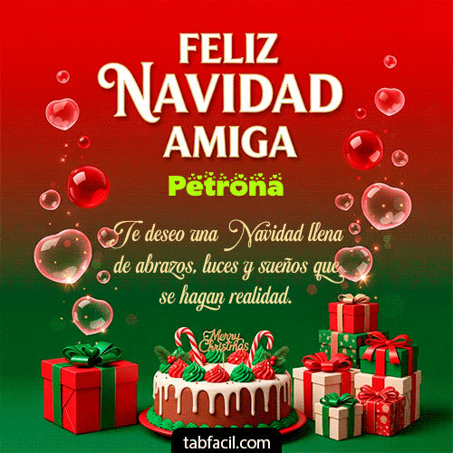 GIF Animado de Feliz Navidad para Petrona - Feliz Navidad Amiga