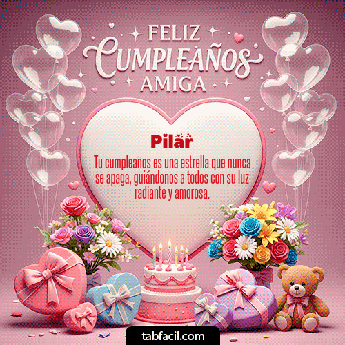 Feliz Cumpleaños Pilar GIF