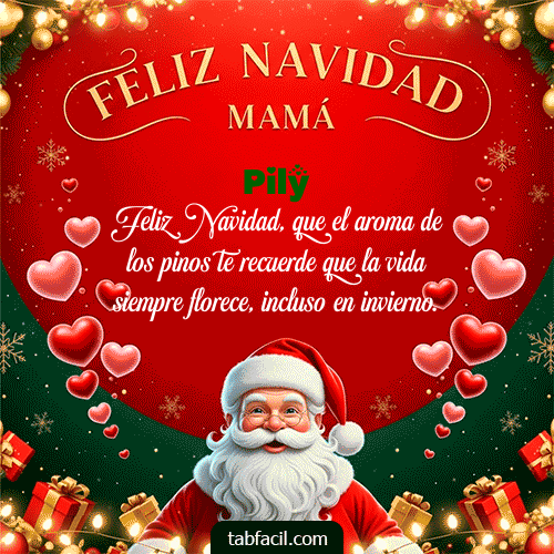 GIF Animado de Feliz Navidad para Pily - Feliz Navidad Mamá