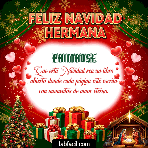 GIF de Primrose - Feliz Navidad Hermana
