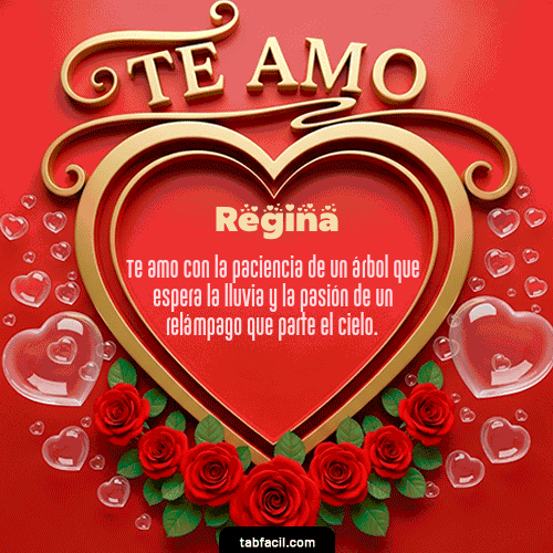 GIF Animado de Feliz Dia Amor para Regina - Te Amo