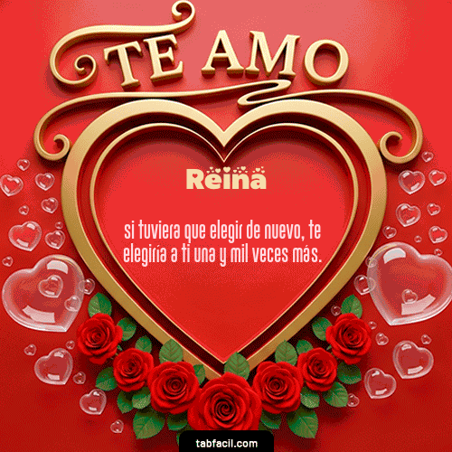 GIF Animado de Feliz Dia Amor para Reina - Te Amo