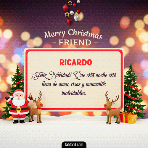 GIF de Ricardo - Merry Christmas Friend