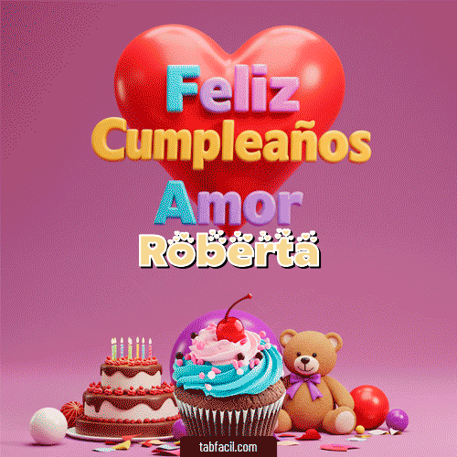 Feliz Cumpleaños Roberta GIF