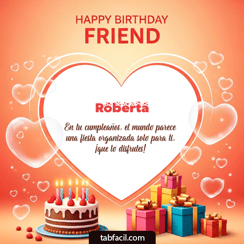 Feliz Cumpleaños Roberta GIF