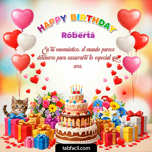 Feliz Cumpleaños Roberta GIF