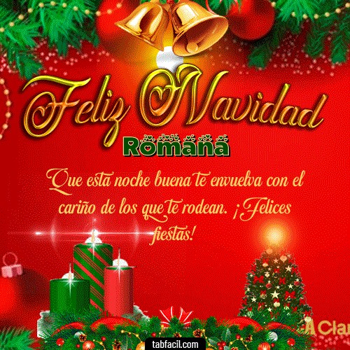 Feliz Navidad Romana GIF