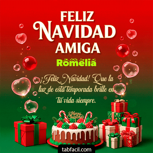 Feliz Navidad Romelia GIF