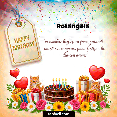 Feliz Cumpleaños Rosangela GIF