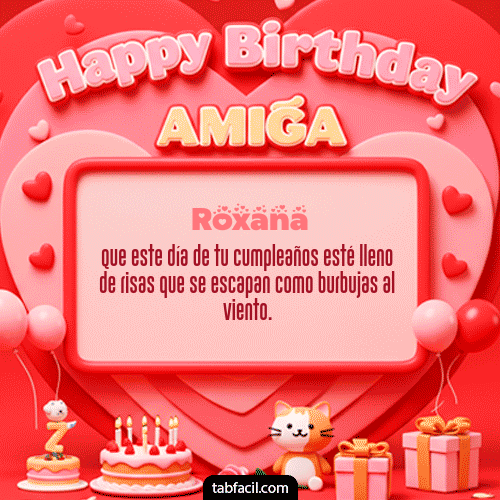 GIF de Roxana - 🍰 Happy BirthDay Amiga