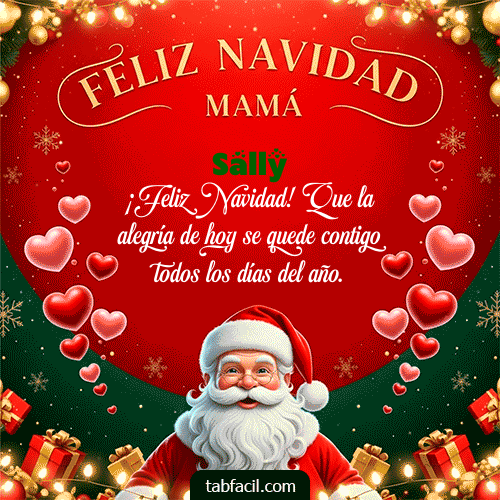 GIF Animado de Feliz Navidad para Sally - Feliz Navidad Mamá