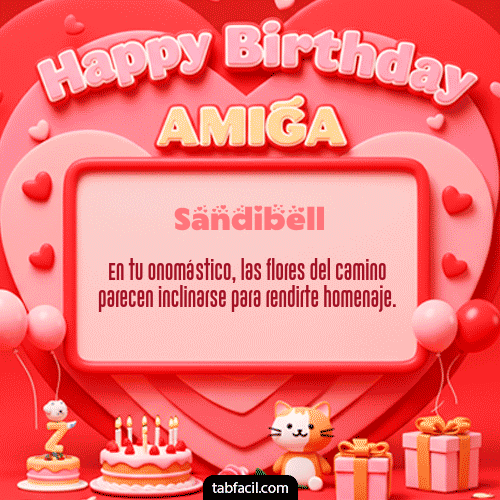 GIF de Sandibell - 🍰 Happy BirthDay Amiga