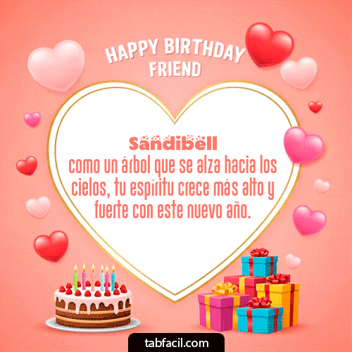 GIF de Sandibell - Happy Birthday Friend