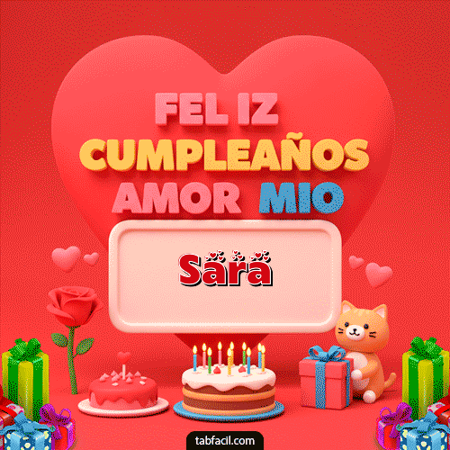 Ver GIF de 💖 Feliz Cumpleaños Amor Mio GIF de Sara - 💖 Feliz Cumpleaños Amor Mio